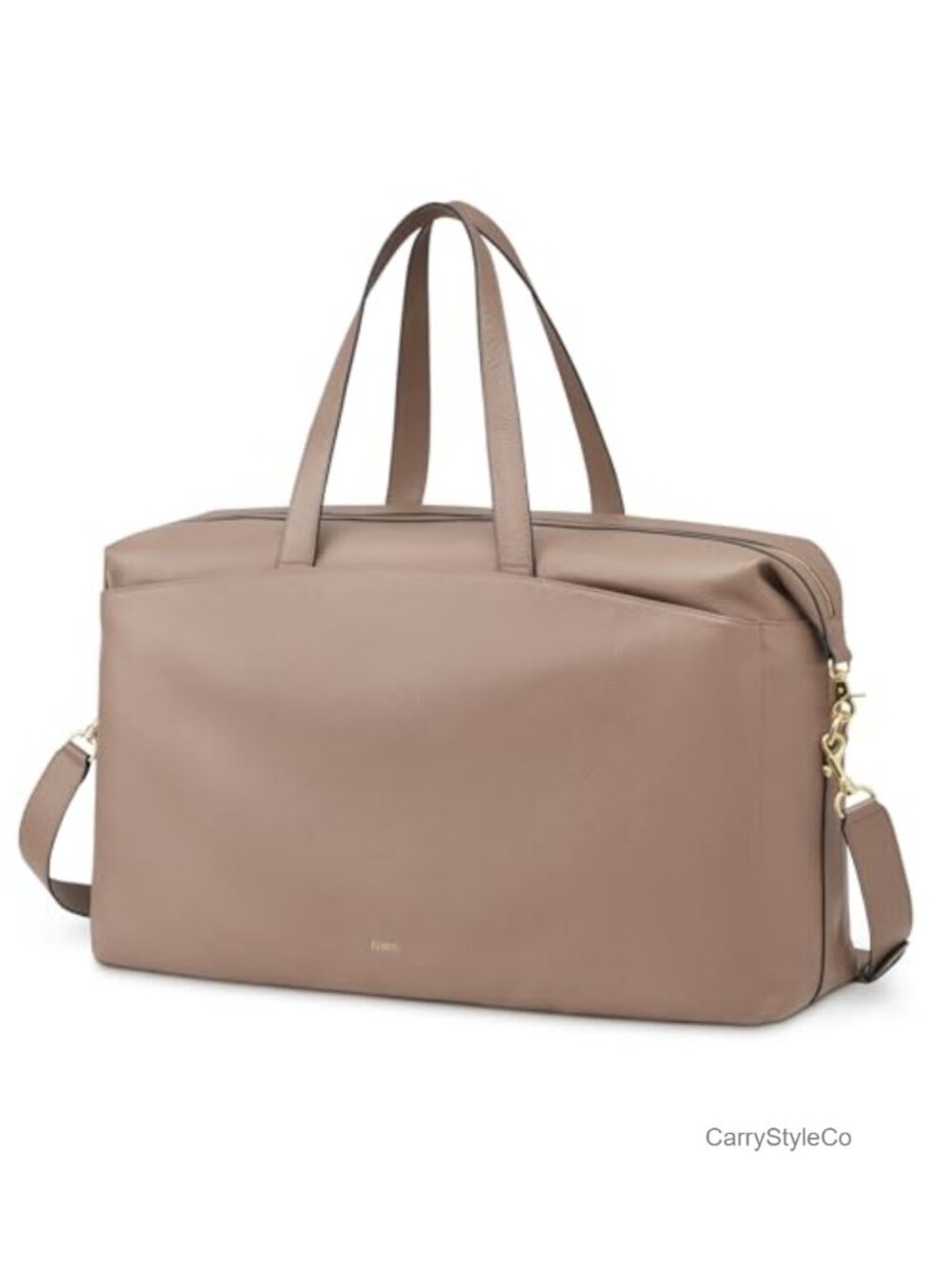 Women's Leather Travel Duffel Carry On Overnight Weekender Bag with Laptop